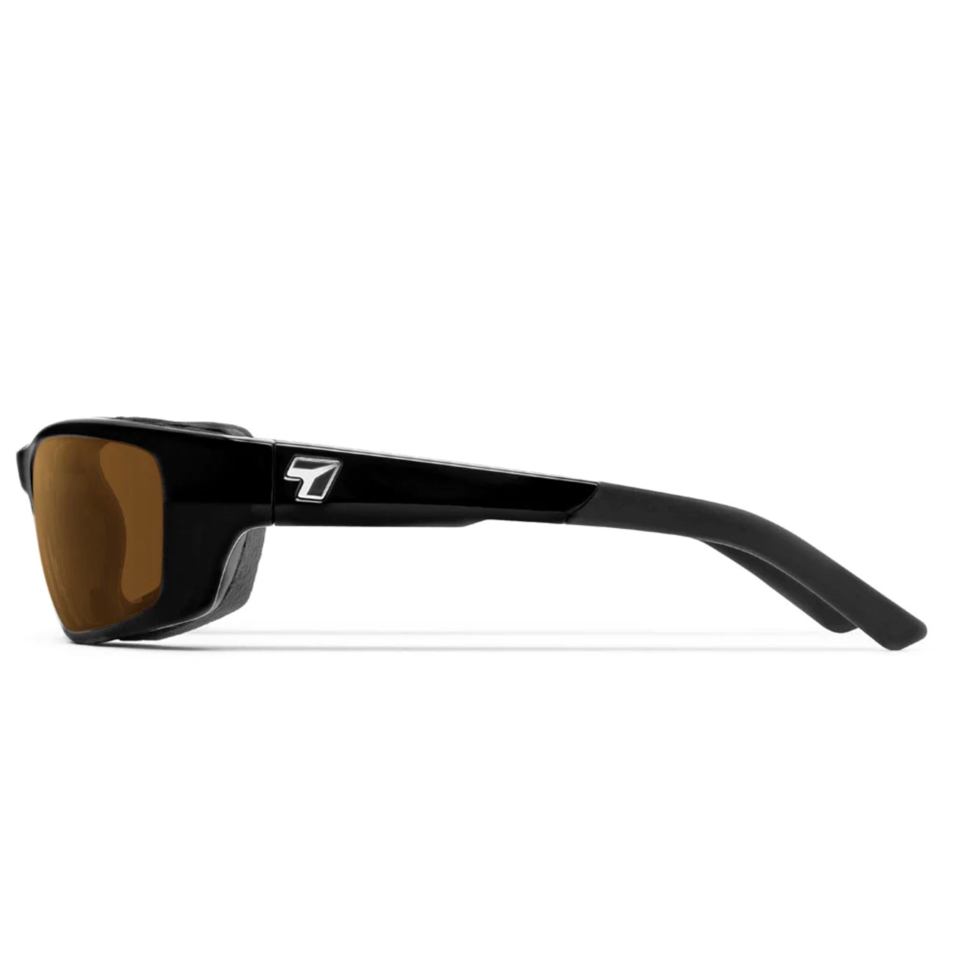 7eye by Panoptx VENTUS Wind Blocking Padded Foam Photochromic Sunglasses 100% UVA + UVB,Glossy Black Frame-Pink to Rose Copper Lenses