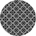 thumbnail image 1 of Ahgly Company Indoor Square Patterned Charcoal Black Area Rugs, 3' Square, 1 of 6
