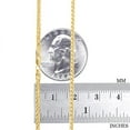 thumbnail image 4 of Nuragold 14k Real Yellow Gold Spiga Wheat 2.5mm Rounded Foxtail Palm Chain Necklace (16"-30") Italian Jewelry for Men & Women, 4 of 11