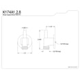 thumbnail image 2 of Kingston Brass K174A1 Shower Scape Wall Mount Supply Elbow with Pin Wall Hook, Polished Chrome, 2 of 2