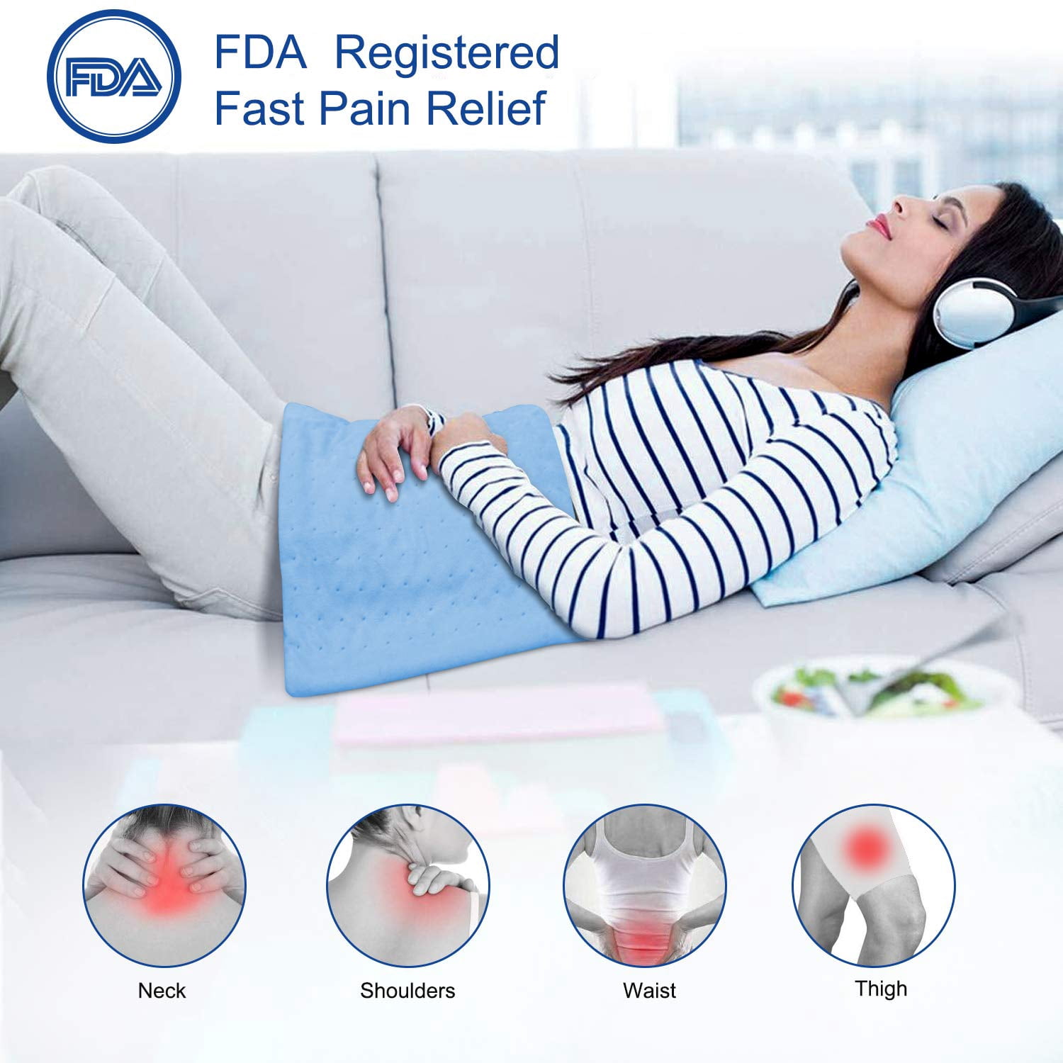 Fabrication Enterprises 11-1132 Heating Pad - Economy - Electric - Moist Or Dry, Small, 12 x 15 in.