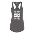 thumbnail image 2 of Wild Bobby I'm Only Talking to My Dog Today Dog Lover Women Racerback Tank Top, Dark Grey, Medium, 2 of 5