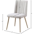 thumbnail image 4 of Trent Home 19" Contemporary Linen Fabric Dining Chair in Cream White (Set of 2), 4 of 4