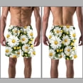 thumbnail image 3 of luoweisi Men's Beach Shorts Quick Dry Swim Trunks with Mesh Lining Daisy 2XL, 3 of 5