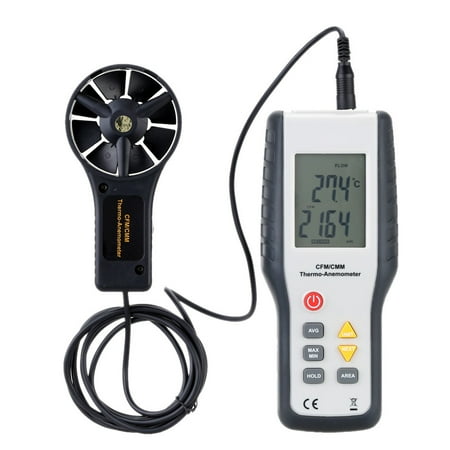 LCD CFM/CMM Display Anemometer Thermal Thermo-Anemometer Infrared Thermometer Measurement Wind Speed Anemograph