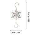 thumbnail image 3 of Christmas S-Hooks for Ornaments – 6PCS Metal Snowflake Ornament Hooks, Rust-Resistant Tree Hangers for Garland, Baubles, Lights, DIY Décor, 3 of 5
