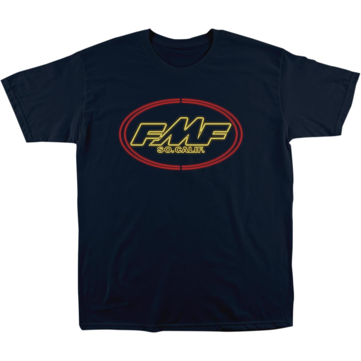 FMF Racing Mens Glow Graphic T-Shirt-Large Navy