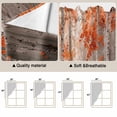 thumbnail image 3 of Red Orange Kitchen Window Curtains, Swag Curtains Valance for Bedroom Living Room Bathroom, Modern Oil Painting Art Forest Rod Pocket Window Treatment Curtain Block Drapes 2 Panels 36"x45", 3 of 9