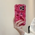 thumbnail image 3 of Compatible with iPhone 11 Wavy Phone Case, Cute 3D Wave Bubble Pattern and Stylish Wavy Border Soft TPU Protection Shockproof Phone Case for Women Girls for iPhone 11, Rose, 3 of 12