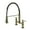 Antique Brass, variant on Kingston Brass GS1276PL Heritage Double-Handle 2-Hole Deck-Mount Pre-Rinse Bridge Kitchen Faucet in Polished Nickel