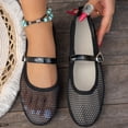 thumbnail image 5 of CHICVOMEY Mesh Mary Jane Shoes for Women Breathable Ballet Flats with Buckle Fashion Fishnet Flats for Women Casual & Work Fashion Flats, 5 of 6