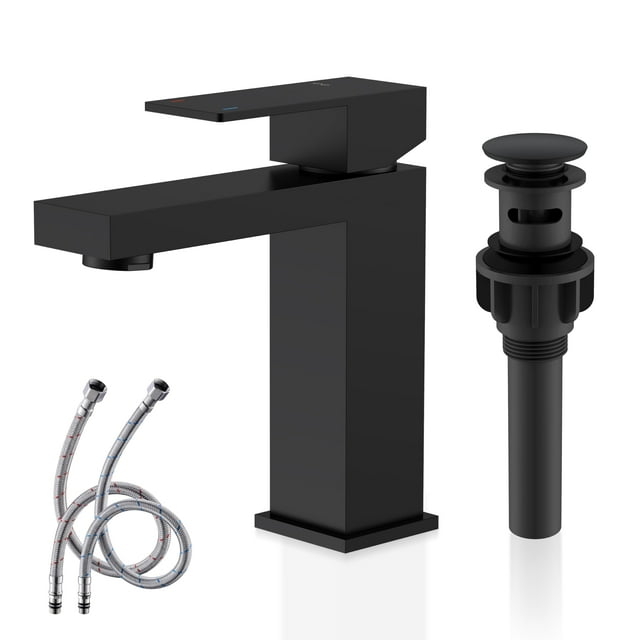 Grifo para lavabo de baño KENES negro mate monomando LJ-9031-2