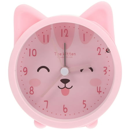 DESIGNICE 2026 New Kids Cat Alarm Clock,Non-Ticking Silicone with Backlight - Battery Operated for Bedrooms, Children, Morning Routine, Sleep Training, Gifts, Home Décor