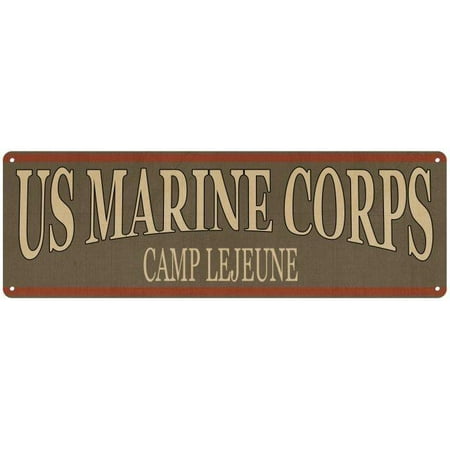 - Camp Lejeune Marine Corps Vintage Look Clearn Metal Sign 6x18 Old Advertising Man Cave Game Room M6181074