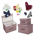 thumbnail image 3 of Panxico Boîte de Rangement Textile Maison Pliable Vêtements Divers Boîte de Rangement Portable avec Couvercle Boîte de Rangement Pliable, 3 of 7