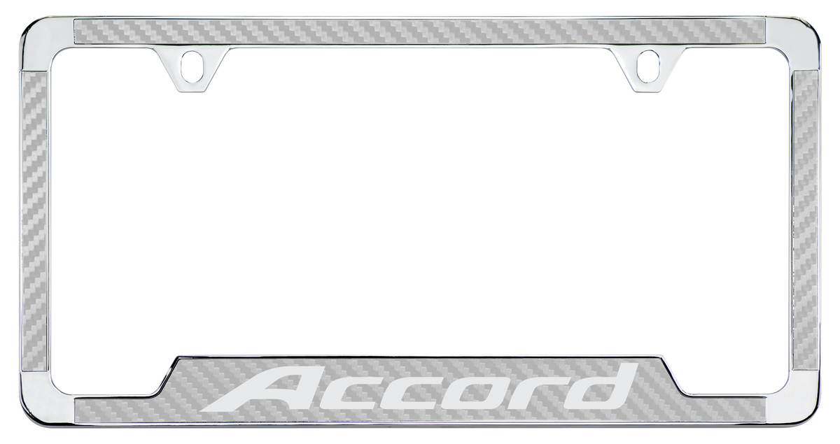 Honda Accord Black Real Carbon Fiber 50 States License Plate Frame
