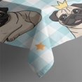thumbnail image 3 of Pug with Crown Rectangle Tablecloth 60"x84",Waterproof Polyester Rectangle Table Cloth, Wipeable Spillproof Polyester Tablecloth for Dining, Camping, Indoor and Outdoor, 3 of 5