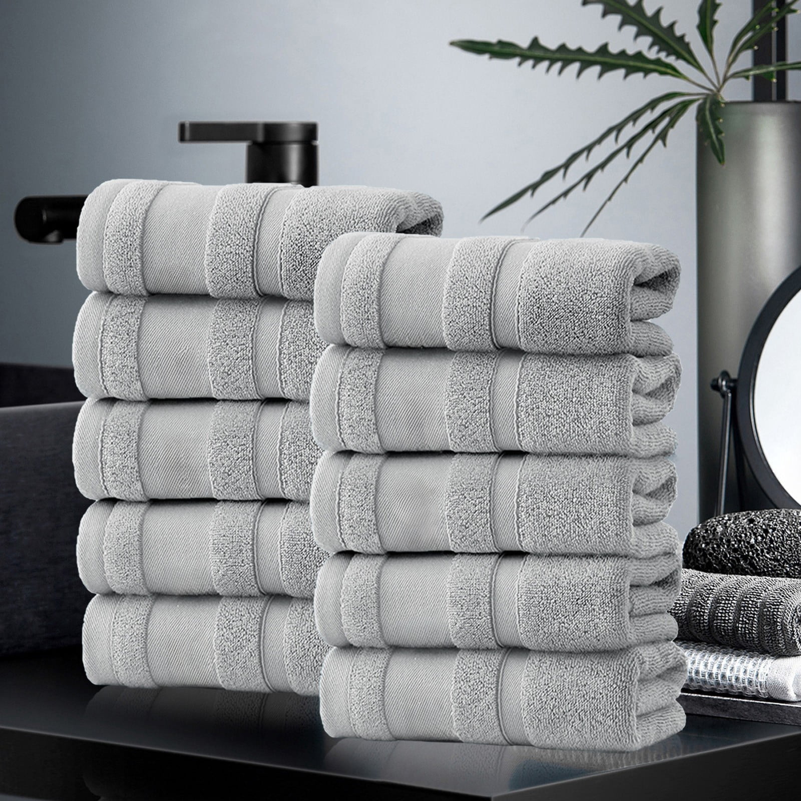 towels for Bathroom 10 Sets Of Thick And Soft Absorbent towels for Bathroom Use, 10 Sets Of Household Face Washing Gift towels