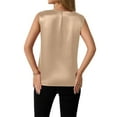 thumbnail image 1 of Women's V Neck Satin Camisole Top Lightweight Smooth Tank Blouse For Daily Vacation Spring Summer Outfits, 1 of 6