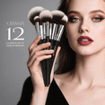 thumbnail image 3 of CELIMAIT 12-Piece Makeup Brush Set with Travel Case, Synthetic Face and Eye Brushes, Black, 3 of 10