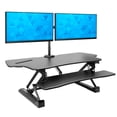 thumbnail image 2 of Mount-It! Large Electric Sit-Stand Desk Converter with Dual Monitor Mount, 2 of 10