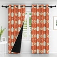 thumbnail image 2 of LFEEY Orange Kids Room Blackout Curtains, Star Flower Insulated Grommet Curtains, 42x63 inches, 2 Panels, 2 of 6