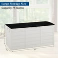 thumbnail image 4 of Enyopro 75 Gal Deck Box, Storage Box and Organization for Patio Furniture, Pool Toys, Weatherproof Container House with Lockable Lid, White, 4 of 9