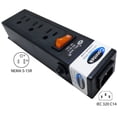 thumbnail image 3 of Conntek Power Strip 125V 7-1/2-Inch Housing IEC C14 to U.S 3 Prong Power Strip 3 Outlets with AC Adapter Space, 3 of 3