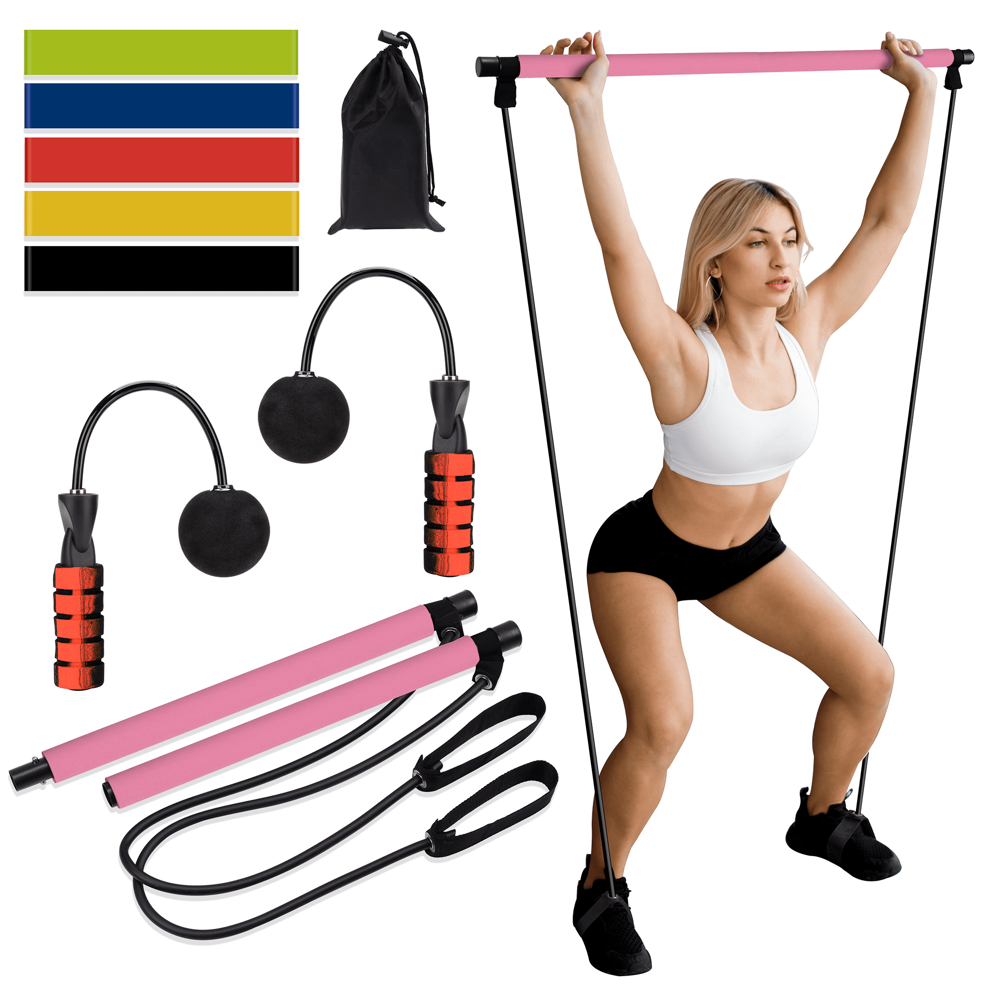 Jump Rope Cordless Skipping Ropeless Adjustable Weighted Training Exercise Gym 