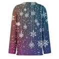 thumbnail image 4 of HOMBOM Womens Christmas Shirts Ugly Festive Long Sleeve Ugly Christmas Crewneck Purple T Shirts for Female Xmas, 4 of 5