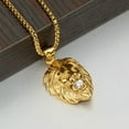 thumbnail image 5 of Fashion Cool 18K Gold Tone Men's Lion Stainless Steel Pendant Chain Necklace, 5 of 5