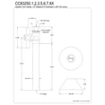 thumbnail image 2 of Kingston Brass CC83253X 1/2-Inch Sweat x 3/8-Inch O.D. Comp Straight Shut-Off Valve with 5-Inch Extension in Antique Brass, 2 of 4