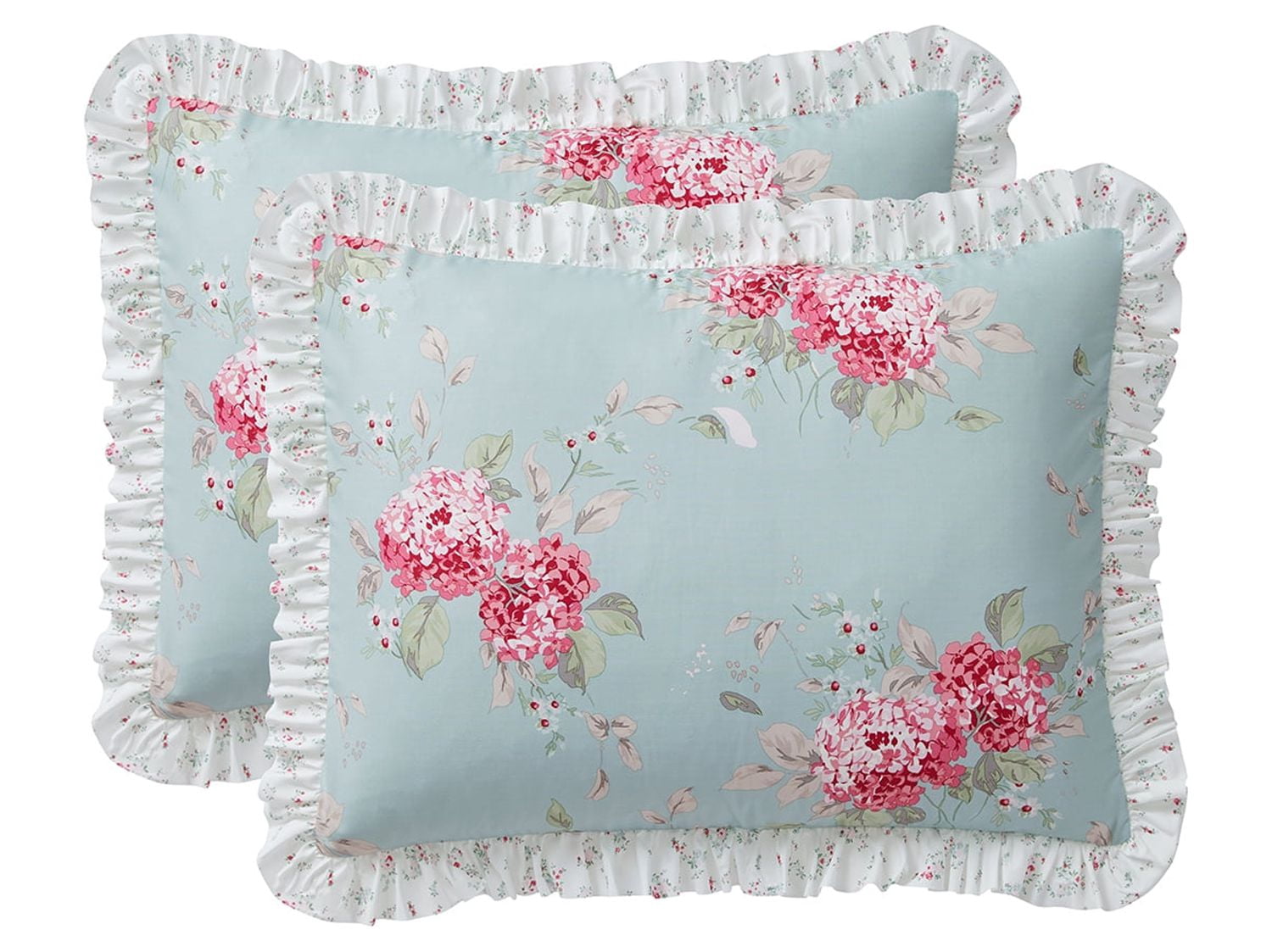 Simply Shabby Chic Belle Hydrangea 3-Piece Soft Washed Microfiber Comforter Set, Twin