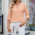 thumbnail image 4 of MAIHAN T Shirts for Women Loose Fit Casual Summer Boho Tops Crew Neck Basic Tops Summer Baggy Tops Cotton Tee Shirts for Women, 4 of 8