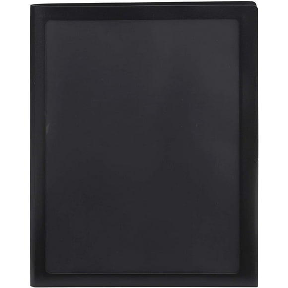 Smead Two-Pocket Poly File Folder, Frame View, Letter, Black, 5 Per Pack (87705)