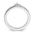 thumbnail image 2 of Sterling Silver Stackable Expressions Dangle Heart 0.04 Ct. Diamond Ring Size 10, 2 of 5