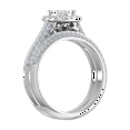 thumbnail image 2 of 3/4 Carat Halo Diamond Bridal Ring Set in 14K White Gold (Ring Size 8.5), 2 of 6