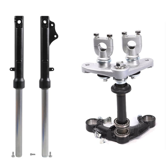 20.5" 520mm 27mm Front Forks Shock Suspension   Triple Tree Clamps for Disc Brake CRF XR CRF50 XR50 70cc 90cc 110cc 125c Mini Pit Dirt Bike Apollo SSR Taotao Motorcycle