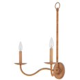thumbnail image 3 of Currey And Company 5000-0266 Saxon 2 Light 23" Tall Tan Wall Sconce - Natural / Saddle Tan, 3 of 6