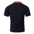 thumbnail image 5 of New Summer Arrivals YLSDY V Neck T Shirts Men Patchwork Short Sleeve Tops Regular Fit Lightweight Breathable Vintager Summer Hiking Sport Tees Black S, 5 of 8