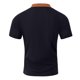 thumbnail image 5 of pstuiky camisetas de hombre, Camiseta de manga corta con cuello alto, cordón en el pecho y colores lisos para hombre camisas casuales para hombre m, 5 of 8