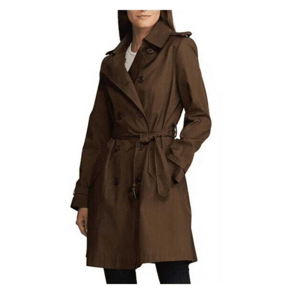Water Resistant Trench Coat Moss 