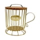 thumbnail image 3 of Portacápsulas de café de hierro moderno, rústico, redondo, con tapa de madera oro, 3 of 9