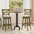 thumbnail image 4 of Costway Swivel Bar Stools Set of 4 Bar Height Chairs with Hollow Back  Soft-padded Seat Grey, 4 of 9