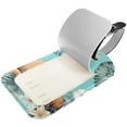 thumbnail image 2 of Square 2Pack PU Leather Sloth Cruise Luggage Tag with Privacy Cover and Name ID Tag for Travel Handbags Backpacks Luggage Tags, 2 of 6