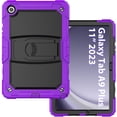 thumbnail image 2 of Dteck Case for Samsung Galaxy Tab A9+ Plus Case 11" 2023 (SM-X210/X216/X218), Heavy Duty Shockproof Protective Case with Screen Protector, Built-in Stand, Shoulder Strap,Purple, 2 of 7
