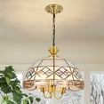 thumbnail image 2 of FINE MAKER American Light Luxury Chandelier E26*3 French   Retro Style Cchandelier, Foyer Closet Dining Room   Bedroom Kkitchen Living Room Chandelier, 2 of 20
