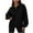 Black, variant on Jalioing Sweatshirts for Women Solid Long Sleeve Collared Casual Athletic Pullover Shirts Loose Basic Tops