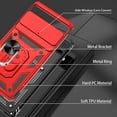 thumbnail image 5 of for Google Pixel 6 Case with HD Screen Protector, Build in 360° Rotating Ring Kickstand [Military Grade] Protective Case for Pixel 6, Red, 5 of 13