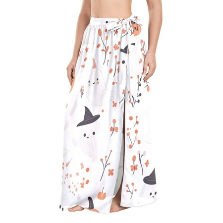 FORMRS Beach Sarong for Women Semi-Sheer Wrap Skirt Swimsuit Cover Up  Ghost Design